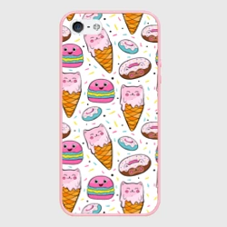 Чехол для iPhone 5/5S матовый Сладкие котики