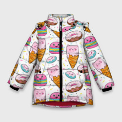 Зимняя куртка для девочек 3D Сладкие котики
