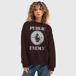 Женский свитшот oversize без начеса хлопок PE - фото 2