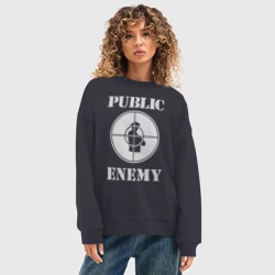 Женский свитшот oversize без начеса хлопок PE - фото 2