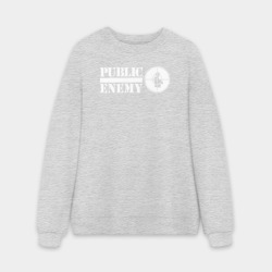 Мужской свитшот oversize без начеса хлопок Паблик Энеми
