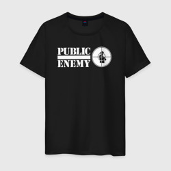 Паблик Энеми – Мужская футболка хлопок с принтом купить со скидкой в -20%
