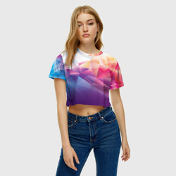 Женская футболка Crop-top 3D Абстракция - фото 2