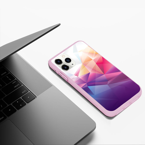 Чехол для iPhone 11 Pro Max матовый Абстракция, цвет розовый - фото 5