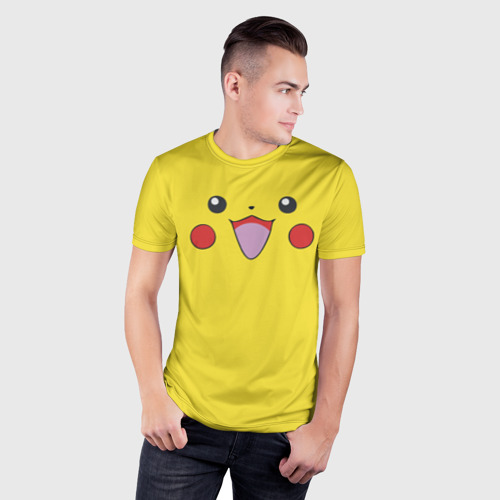 Мужская футболка 3D Slim Pikachu, цвет 3D печать - фото 3
