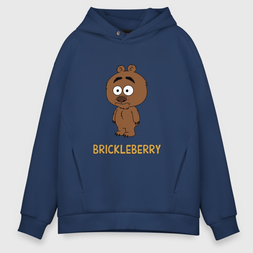 Мужское худи Oversize хлопок Malloy Brickleberry, цвет темно-синий