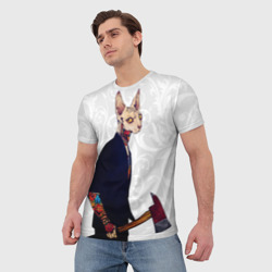 Мужская футболка 3D Сфинкс с топором - фото 2