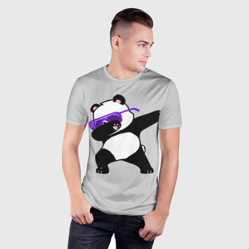 Мужская футболка 3D Slim Panda , цвет 3D печать - фото 3