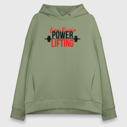 Женское худи Oversize хлопок Powerlifting спорт сильных