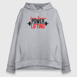 Женское худи Oversize хлопок Powerlifting спорт сильных