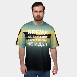 Мужская футболка oversize 3D Время на рыбалке - фото 2