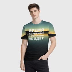 Мужская футболка 3D Время на рыбалке - фото 2