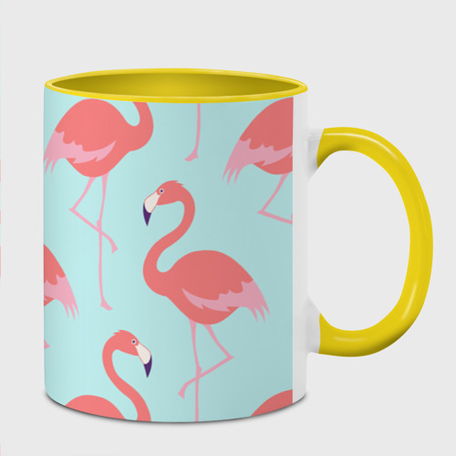 Кружка с полной запечаткой Flamingos pattern