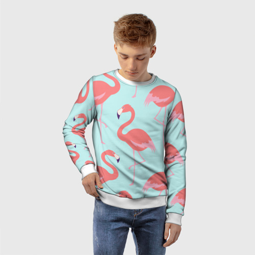 Детский свитшот 3D Flamingos pattern - фото 3