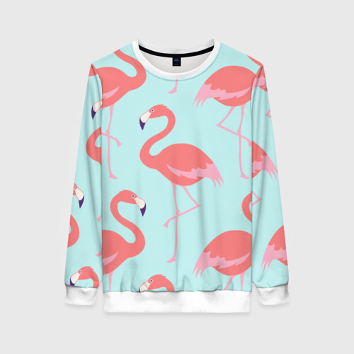 Женский свитшот 3D Flamingos pattern, цвет 3D печать