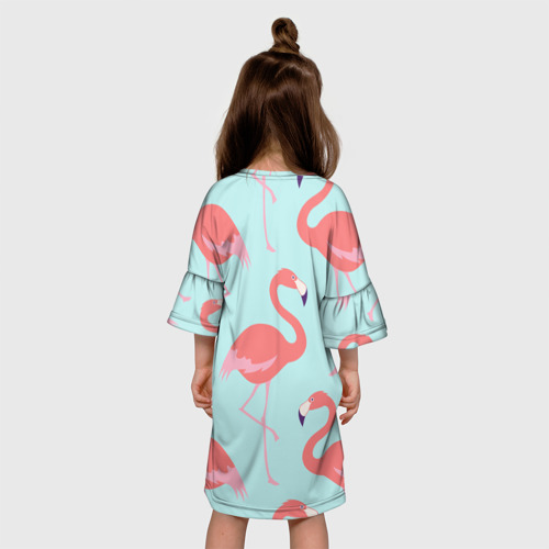 Детское платье 3D Flamingos pattern, цвет 3D печать - фото 5