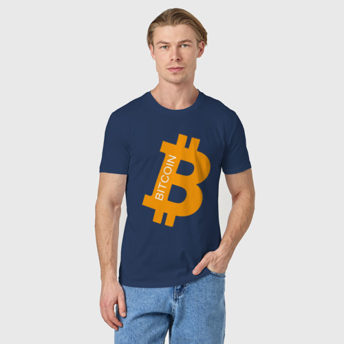 Мужская футболка хлопок Криптовалюта, цвет темно-синий - фото 3