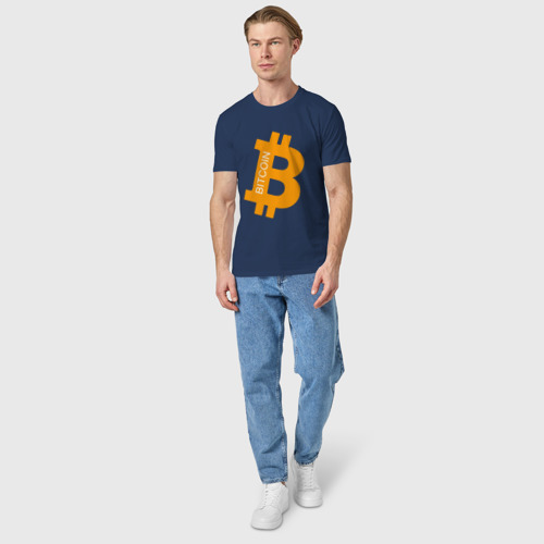 Мужская футболка хлопок Криптовалюта, цвет темно-синий - фото 5