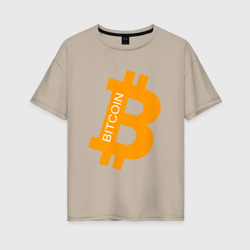 Женская футболка хлопок Oversize Криптовалюта