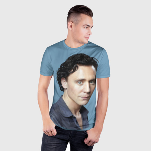 Мужская футболка 3D Slim Tom Hiddleston, цвет 3D печать - фото 3