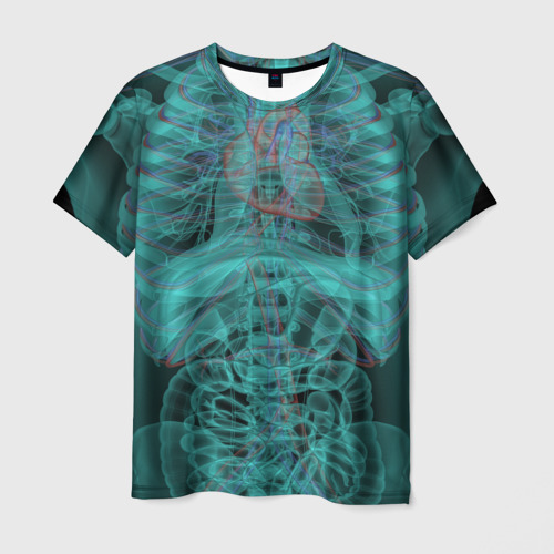Мужская футболка 3D Рентген человека, цвет 3D печать