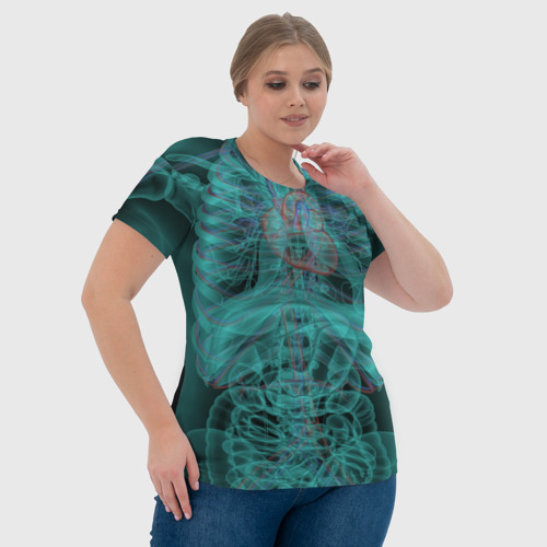 Женская футболка 3D Рентген человека, цвет 3D печать - фото 6