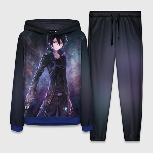 Женский костюм с толстовкой 3D Kirito стоит, цвет синий