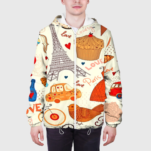 Мужская куртка 3D Paris pattern, цвет 3D печать - фото 4