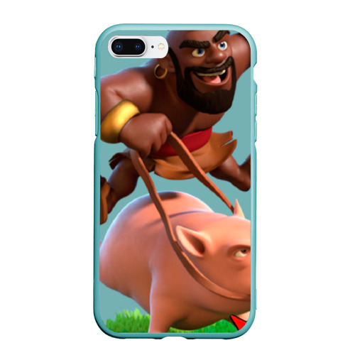 Чехол для iPhone 7Plus/8 Plus матовый Clash of Clans 9, цвет мятный