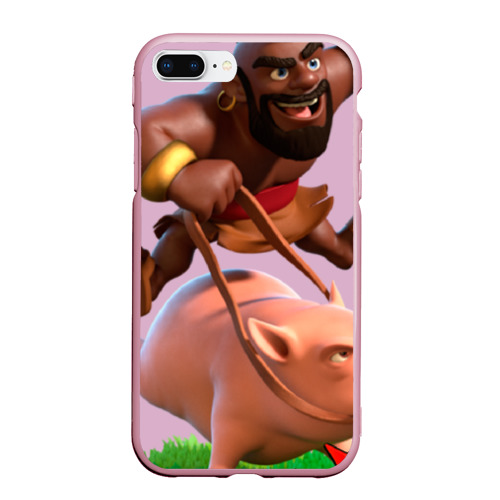 Чехол для iPhone 7Plus/8 Plus матовый Clash of Clans 9, цвет розовый