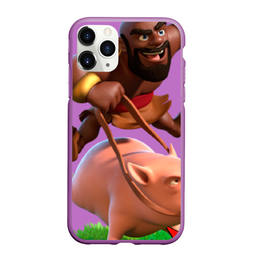 Чехол для iPhone 11 Pro Max матовый Clash of Clans 9, цвет фиолетовый