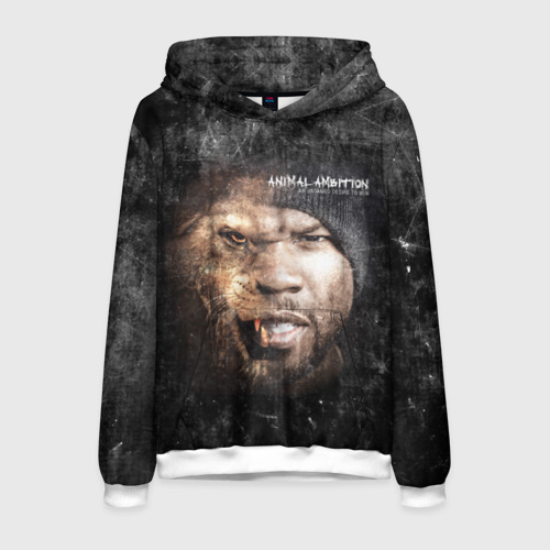 Мужская толстовка 3D 50 cent, цвет белый