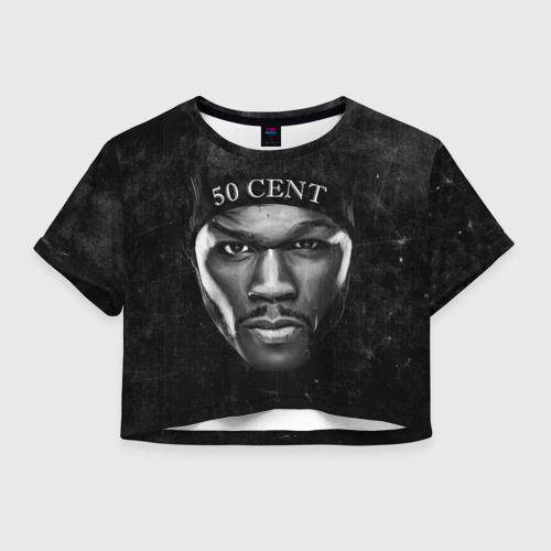 Женская футболка Crop-top 3D 50 cent, цвет 3D печать