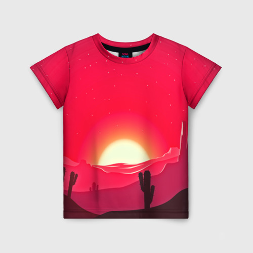 Детская футболка 3D Gorgeous sunset, цвет 3D печать