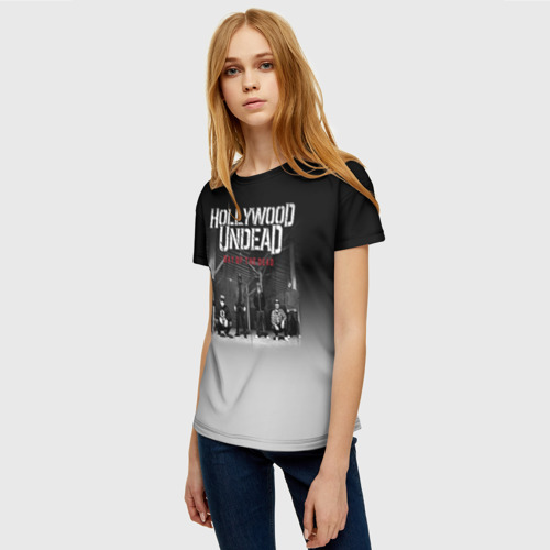Женская футболка 3D Hollywood Undead 3, цвет 3D печать - фото 3