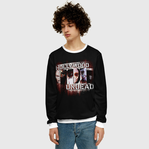 Мужской свитшот 3D Hollywood Undead 5, цвет белый - фото 3