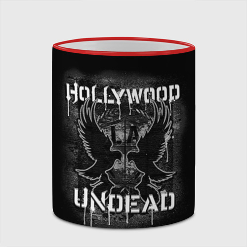 Кружка с полной запечаткой Hollywood Undead 10, цвет Кант красный - фото 4