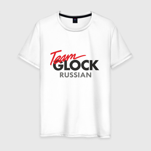 Мужская футболка хлопок Team Glock, цвет белый