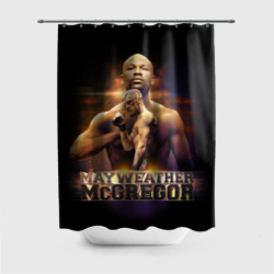 Штора 3D для ванной Mayweather vs McGregor