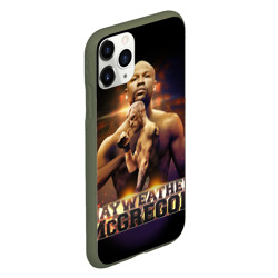 Чехол для iPhone 11 Pro матовый Mayweather vs McGregor - фото 2