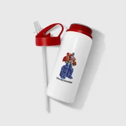 Бутылка для воды с трубочкой Оптимус Прайм - фото 2