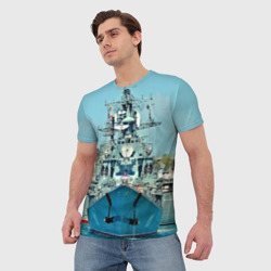 Мужская футболка 3D Сторожевой корабль - фото 2