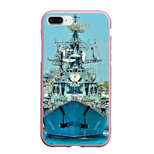 Чехол для iPhone 7Plus/8 Plus матовый Сторожевой корабль, цвет розовый
