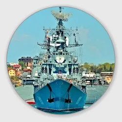 Круглый коврик для мышки Сторожевой корабль