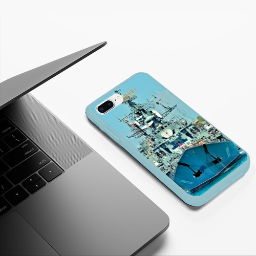Чехол для iPhone 7Plus/8 Plus матовый Сторожевой корабль, цвет мятный - фото 5