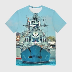 Мужская футболка 3D Сторожевой корабль