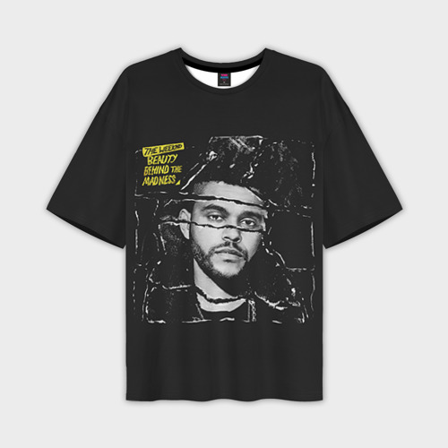 Мужская футболка оверсайз с принтом The Weeknd, вид спереди №1