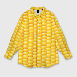 Женская рубашка oversize 3D Сладкая вареная кукуруза