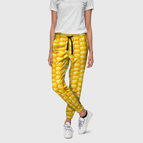 Женские брюки 3D Сладкая вареная кукуруза, цвет 3D печать - фото 3