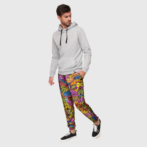 Мужские брюки 3D Граффити, цвет 3D печать - фото 3